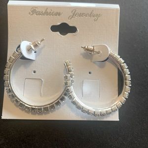 Crystal hoop earrings